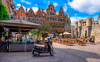 Old square in Ghent, Belgium